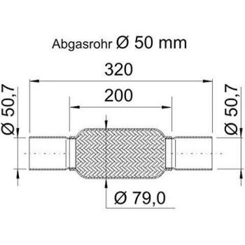 ERNST 460095 Adaptador flexible de escape