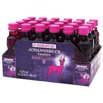 Liqueur St. Hubertus Baies Noires 15,3% Vol. 24x0,02l