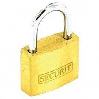 Security Brass Padlock, Securit S1154, 35mm, Gold Plated