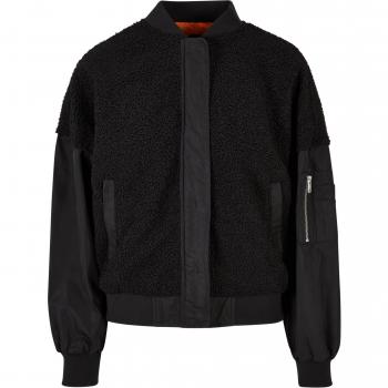 Giacca Bomber Oversized Nera Sherpa Urban Classics M