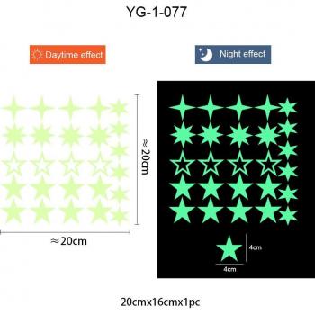 Noctilucent Moon and Star Wall Decor for Kids