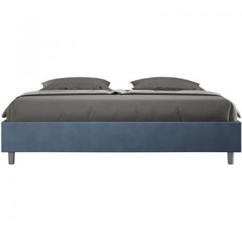 King Bed 180x210 Blu Azelia con Contenitore in Microfibra