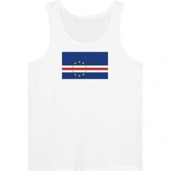 Kaapverdië vlag top – wit, 100 % katoen, unisex, evenwichtige pasvorm