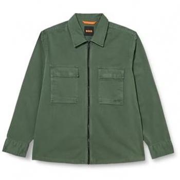 Cargojacke BOSS ORANGE Lovel-zip_12_M Gr. L, grün (open green341)