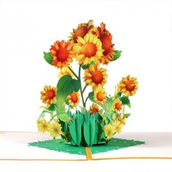 Tarjeta 3D Boda con Flores