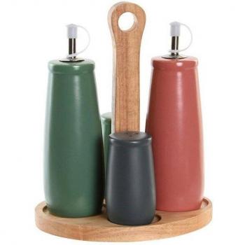DKD Casa Chic Dressing Set 19×16×22,5 cm – Legno di Gomma Rosa Arenaria
