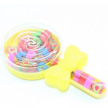 Bolsa 24 Gomas Coloridas Papelería