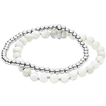 Fossil Donna Braccialetto Link con Anello Acciaio Inox JF02904040