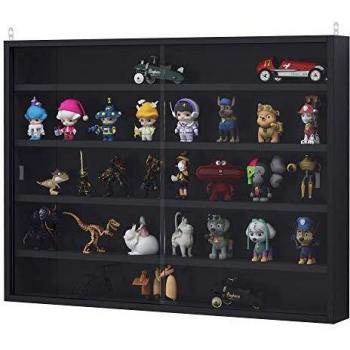 HOMCOM 5-Tier Display Shelf with Glass Doors