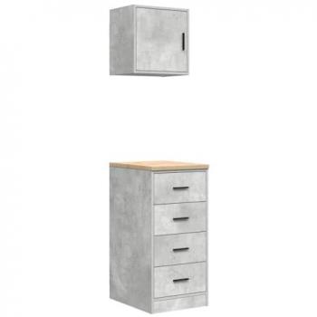 VidaXL Dual Garage Cabinets in Concrete Grey