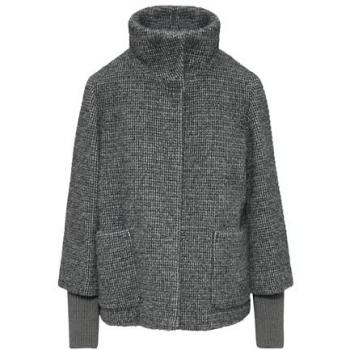 S.Oliver BLACK LABEL Funktionsjacke Flauschige Jacke mit Strickbündchen am Ärmel