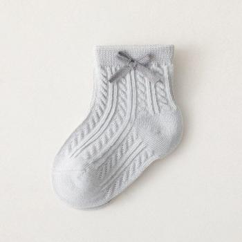 Elastic Short Baby Socks with Bow