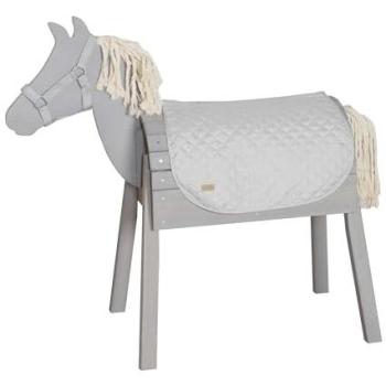 Tapis de Selle + Licol d'Extérieur – Ensemble 2 pièces – Gris – Accessoires de Jeu en Plein Air