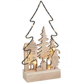 Decoratieve metalen dennenboom met fonkelende lichtjes