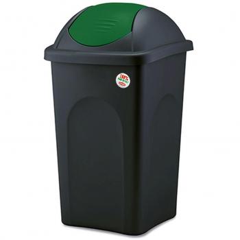 Poubelle 60 litres Multipat avec couvercle basculant vert