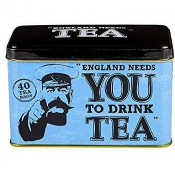 40 English Afternoon Teabags in England Needs You Tin