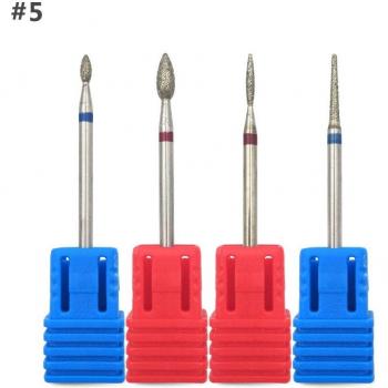 HYTOOS Diamond Cuticle Burr Nail Drill Bit Set 3/32