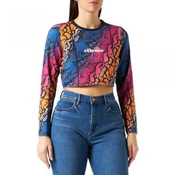 Ellesse Women's Multicolor Long Sleeve Crop Top, Cotton, Size 6 UK