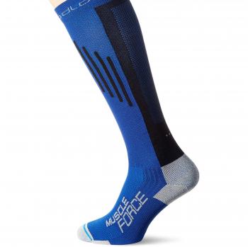 Odlo Muskelkraft Light Extra Lang Socken – Sodalite Blau-Schwarz (39-41)