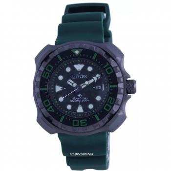 Citizen Promaster Green Dial Eco-Drive Watch with Polyurethane Strap