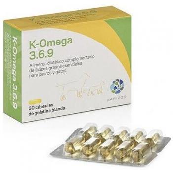 K-Omega 3 6 9 Cápsulas para la Salud de Mascotas 30 Unidades