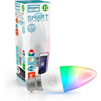 Crompton Smart WiFi Candle LED Bulb 5W B22 Warm White + RGB