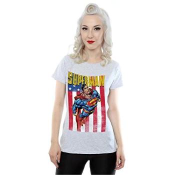 Superman Flight T-Shirt for Women – XL, Dark Grey (DC)