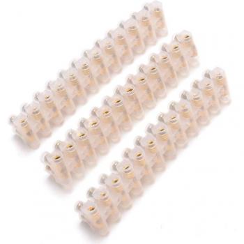 3pcs 12 Way Copper Terminal Block Connector Strip