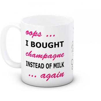 Tazza da colazione con motivo champagne