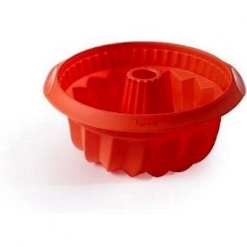 Lekue Molde Savarin Hondo Silicona 22 cm Rojo