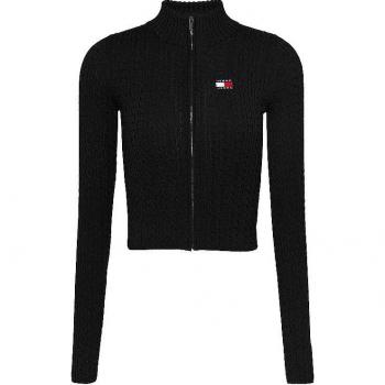 Tommy Jeans Slim Fit Cardigan, Schwarz, Größe S für Damen