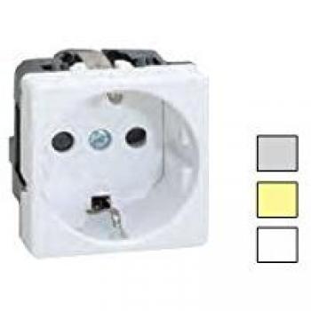 Enchufe Schuko marfil con protección infantil Simon 27