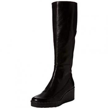 Geox D Wiva Wedge E, Stivaletti Donna, Nero, 41