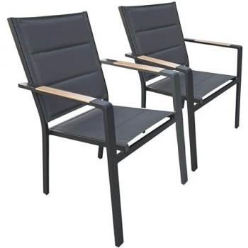 Alumina Griseo – Conjunto de 2 Sillas de Exterior Oviala