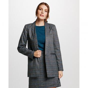 Blazer de cuadros gris Vila para mujer