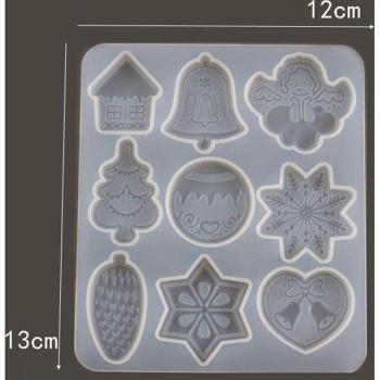 Resin Crystal Mold Set for Christmas Tree and Snowflake Jewelry
