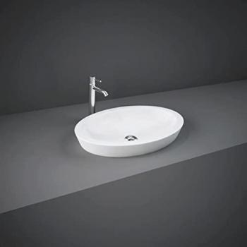 RAK Resort 580mm Oval White Sit-On Countertop Basin