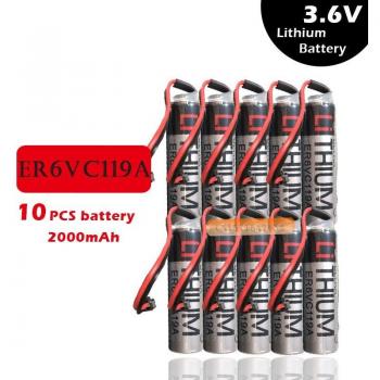 Original TOSHIBA ER6VC119A 3,6 V 2000 mAh Batterien – 10‑er Pack (schwarz)