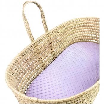 Washable Baby Moses Basket with Super Soft Bubble Bed and Cradle