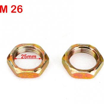 2 Pcs ATV Rear Axle Hex Nut (M20/M22/M26) for Off-Road Vehicles
