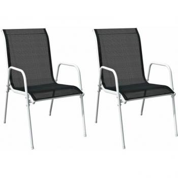 Conjunto Sillas Apilables Prolenta Premium Acero 2 Figuras