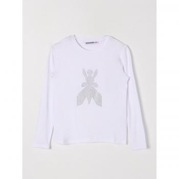 T-shirt in cotone Patrizia Pepe con logo strass Bianco Taglia M