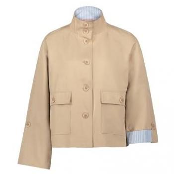 Strickjacke „Cartoon Casual“ – Beige, mit Taschen