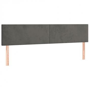 Testiera a LED Grigio Scuro 160x5x78/88 cm in Velluto cod mxl 52171