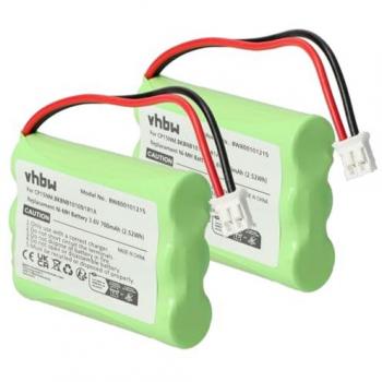 Pack de 2 batteries NiMH 700mAh 3,6V pour Motorola MBP30 téléphone sans fil
