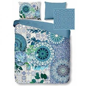 Housse de Couette 240 x 220 cm, 100% Coton, Bleu