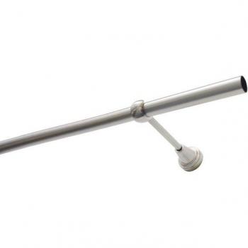 GARDINIA Gardinenstange – Metallset, 1‑Lauf, Fixmaß