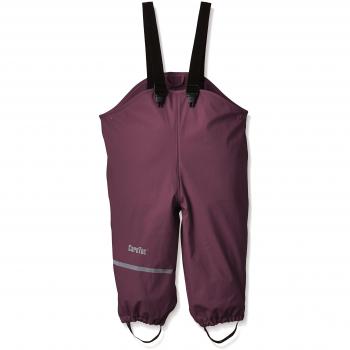 CareTec Kinder Regenlatzhose Fleecefutter Grape Wine