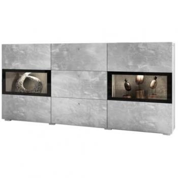Colección Ramos Buffet con Iluminación LED y Toque de Gris Concreto