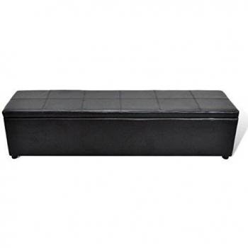 VidaXL Panchina Contenitore Nera 168x44x44 cm